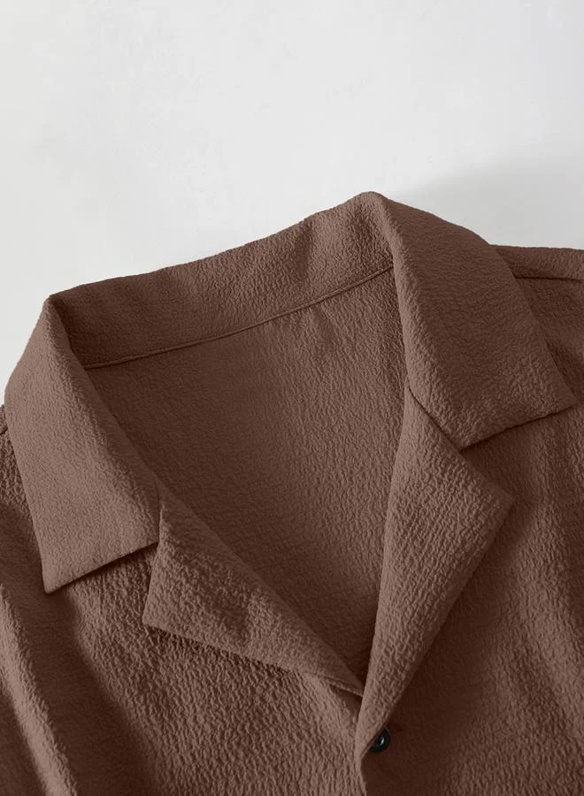 Take Two Men Short Sleeve Shirt and Drawstring Pants Co-Ords